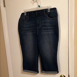 1822 Dark Blue Women's Denim Capris
